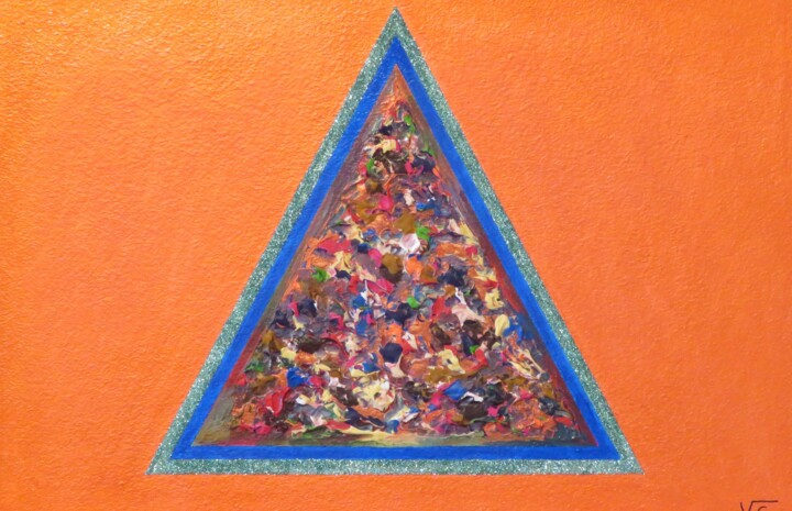 Painting titled "triangle " by Vincent Schurck, Original Artwork, Acrylic