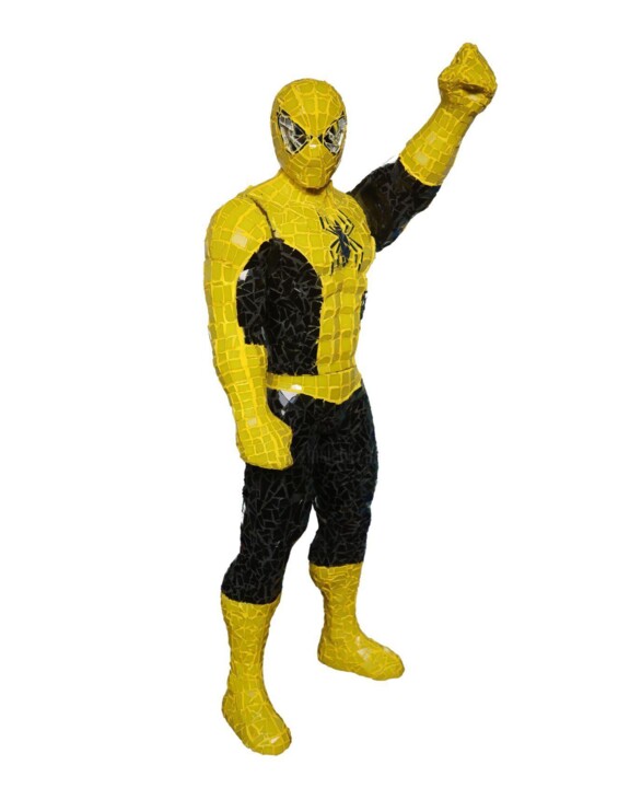Peinture intitulée ""Bee Man"" par Trm (Thomas Rouan Mosaïste), Œuvre d'art originale, Émail