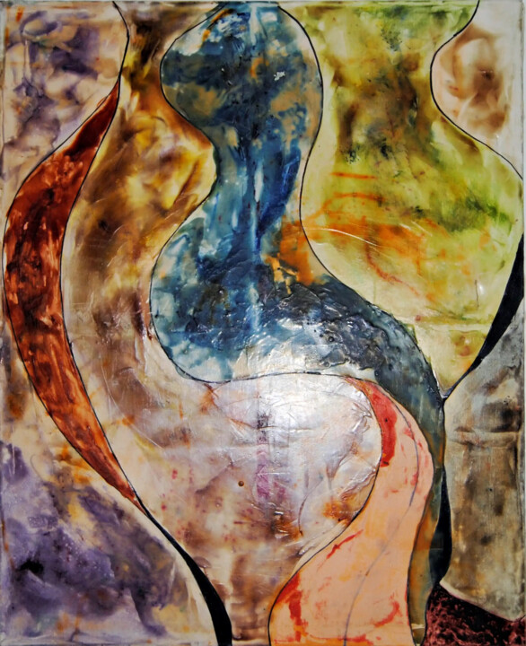 Peinture intitulée "WOMAN" par Zahia, Œuvre d'art originale