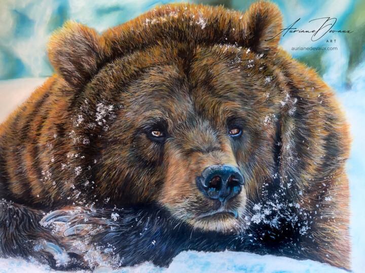 Animal totem de l'ours brun Рисунок, 11,8x15,8 in