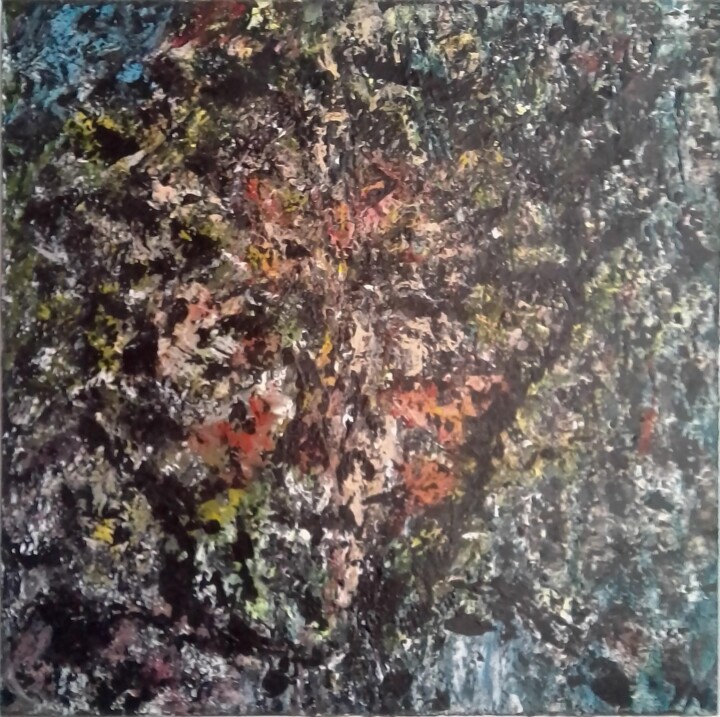 Painting titled "NATURE VISAGE" by Yammes, Original Artwork, Acrylic