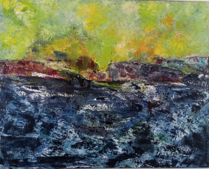 Painting titled "EXPRESSION VOLCANIQ…" by Yammes, Original Artwork, Acrylic