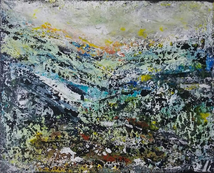 Painting titled "PAYSAGE NATUREL" by Yammes, Original Artwork, Acrylic