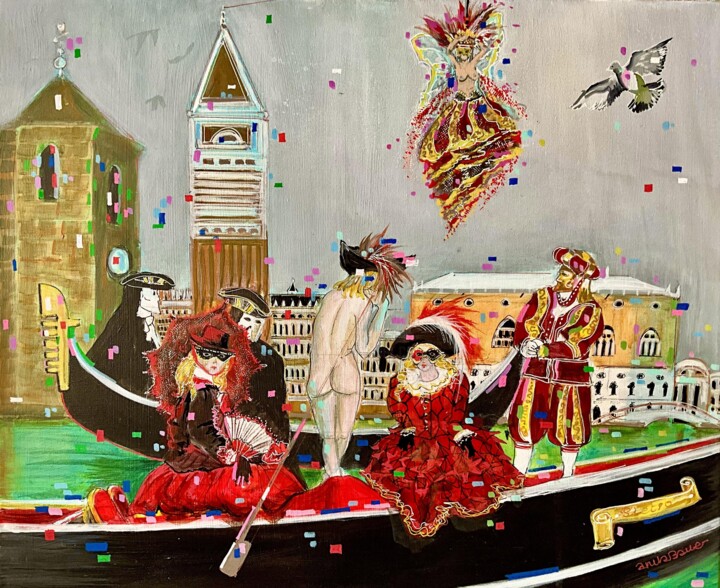 Carnaval vénitien 绘画, 19.7x23.6 in