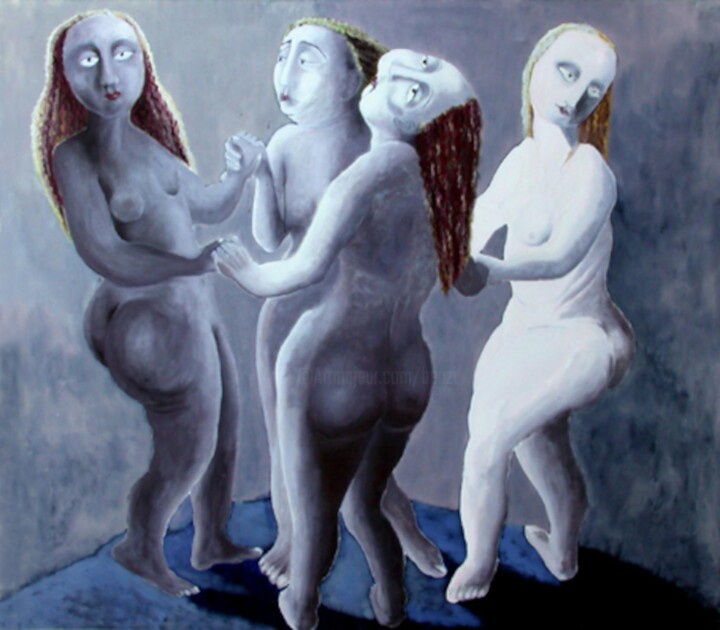 danse au clair 미술작품, 44.1x50.4 in