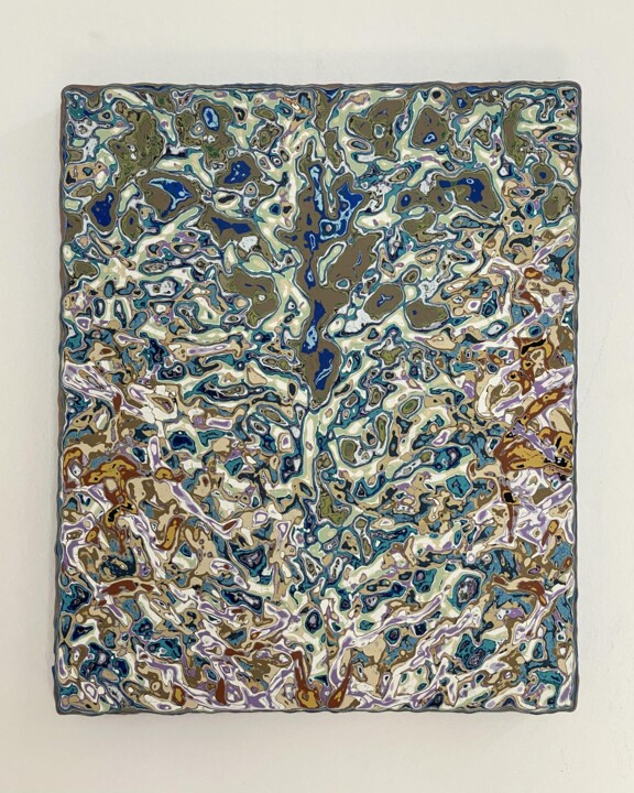 Painting titled "Petal Alchemy 24b1" by Soichiro Shimizu, Original Artwork, Acrylic