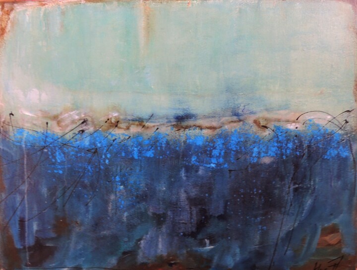 Painting titled "ACQUA DREAM" by Eleni Pappa Tsantilis, Original Artwork, Acrylic