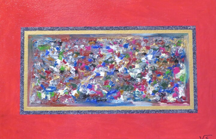 Painting titled "rectangle " by Vincent Schurck, Original Artwork, Acrylic