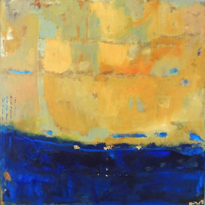 Drawing titled "Route Bleu " by Eleni Pappa Tsantilis, Original Artwork, Ink