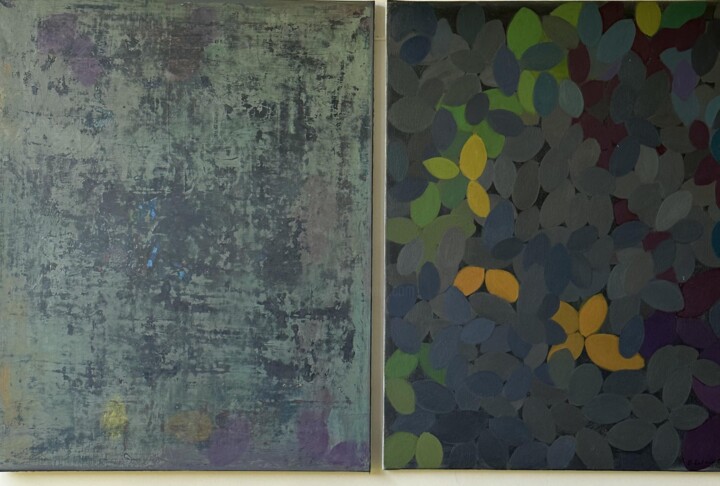 Painting titled "Sans titre" by Beatrice Géneau, Original Artwork, Fabric
