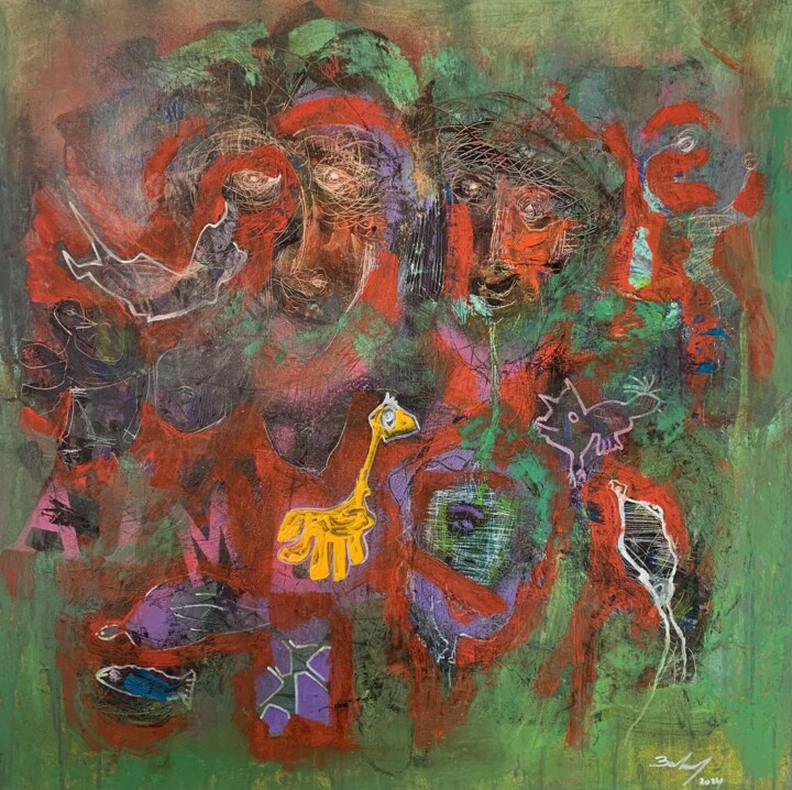 Painting titled "A place called Amou…" by Frédéric Batard, Original Artwork, Oil