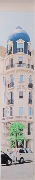Painting titled "Batiment Victor Hug…" by Paul Sullivan, Original Artwork, Acrylic Mounted on Wood Stretcher frame