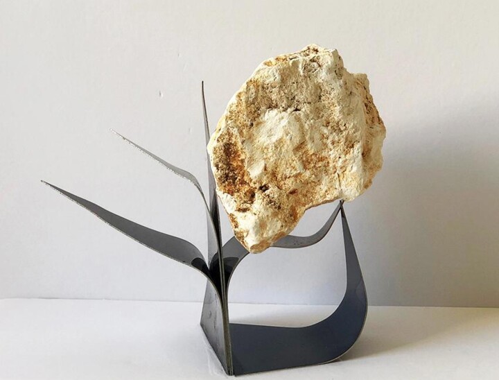 Sculpture titled "TOGETHER 35A" by Brigitte Nahon, Original Artwork, Stone