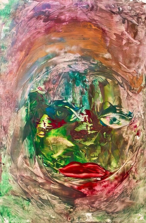 Painting titled "LIBRE" by Zahia, Original Artwork, Wax