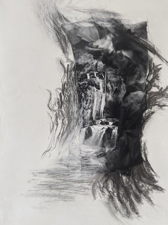 Dessin intitulée "Photo fusain 2" par Claudia Vialaret, Œuvre d'art originale, Fusain