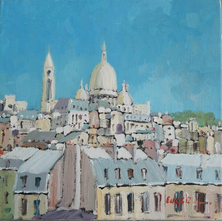 Les toits de Paris Pittura, 11,8x11,8 in