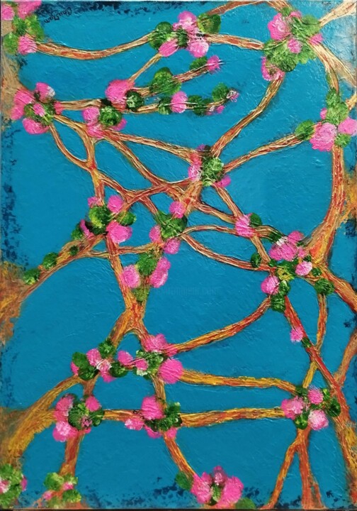 Peinture intitulée "Spring" par Clauzan, Œuvre d'art originale, Acrylique