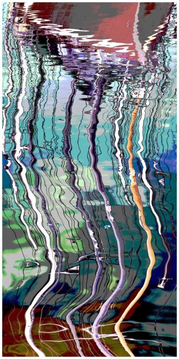 Photography titled "Reflets marins Norm…" by Daniel Gautier, Original Artwork, Acrylic