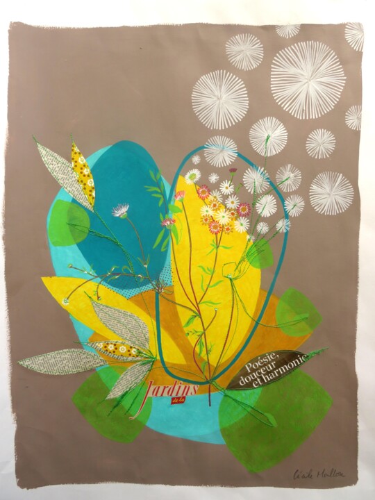 Le Jardin de la poésie Коллажи, 25,6x19,7 in