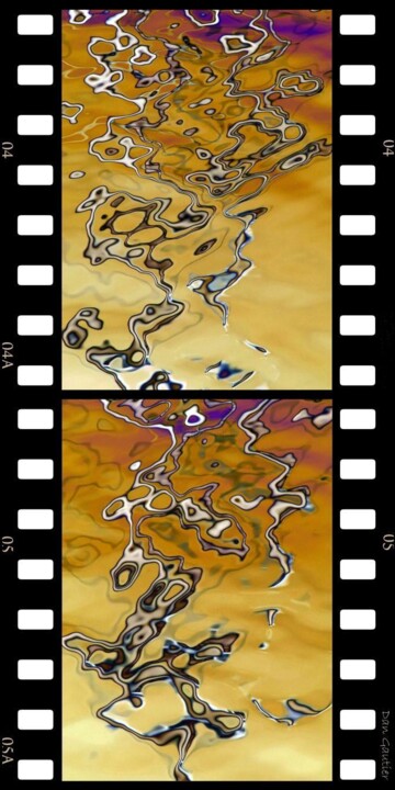 Photography titled "Reflets marins Deau…" by Daniel Gautier, Original Artwork, Aluminium