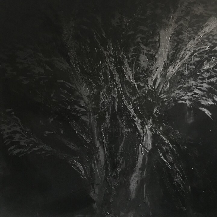 Painting titled "Le vieil arbre  " by David Géry, Original Artwork, Wood