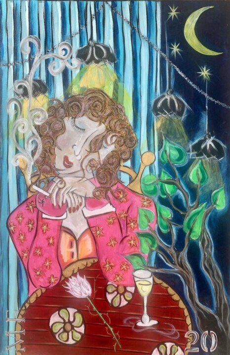 Peinture intitulée "Mélancolie" par Ateliermf12, Œuvre d'art originale, Acrylique Monté sur Châssis en bois