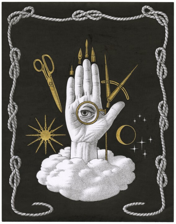 Zeichnungen mit dem Titel "Creation" von Nina Bunjevac, Original-Kunstwerk, Acryl