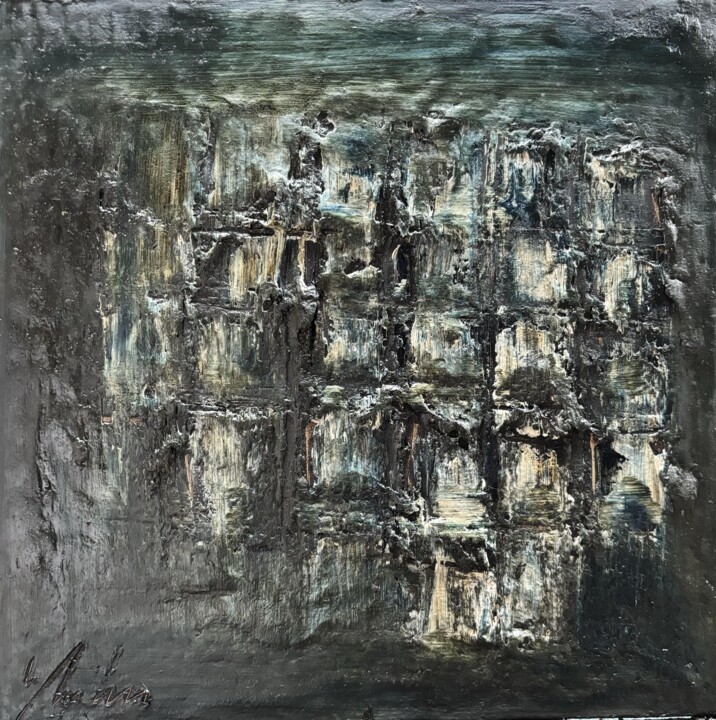 Painting titled "Mots croisés " by Laurent Bibas , Original Artwork, Oil