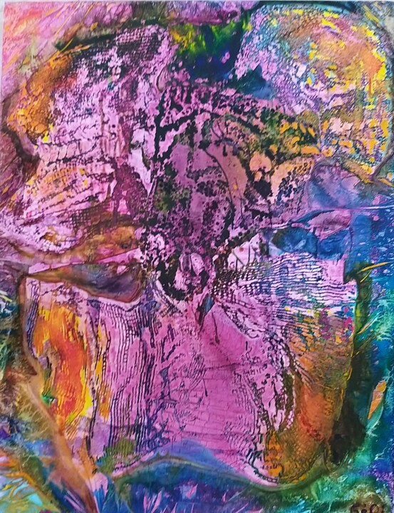 Peinture intitulée "Quelle est ta quest…" par Géqi, Œuvre d'art originale, Acrylique
