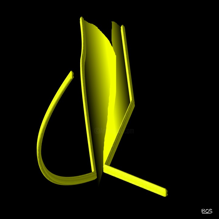 Drawing titled "Et Clair 4" by Olivier Bosquillon Alias Bos, Original Artwork, Paper