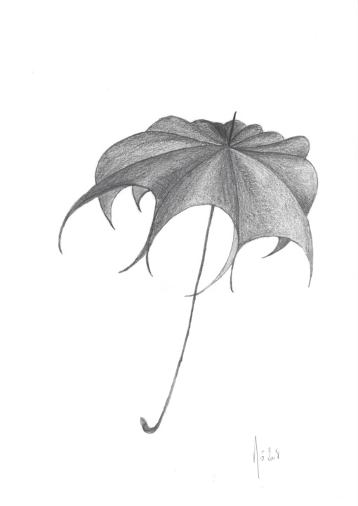 Drawing titled "OGM Parapluie 01" by Maurice Amzallag Mo, Original Artwork, Digital Print