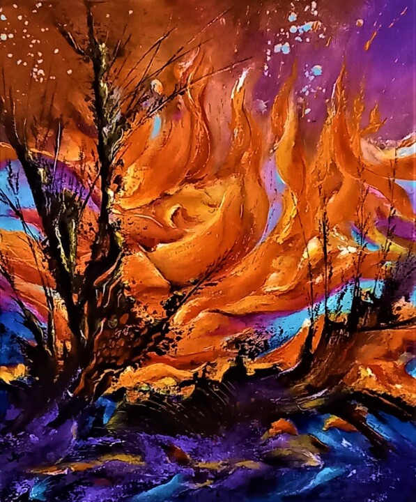 Peinture intitulée "SASKILD " par Patrice Bru, Œuvre d'art originale, Acrylique