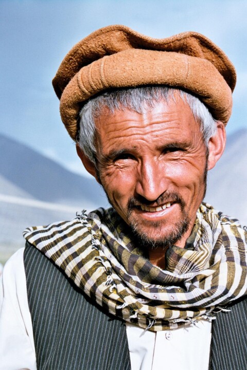 Afghanistan - homme de la tribu tadjike, portant le pakol Fotoğraf, 0,4x0,4 in
