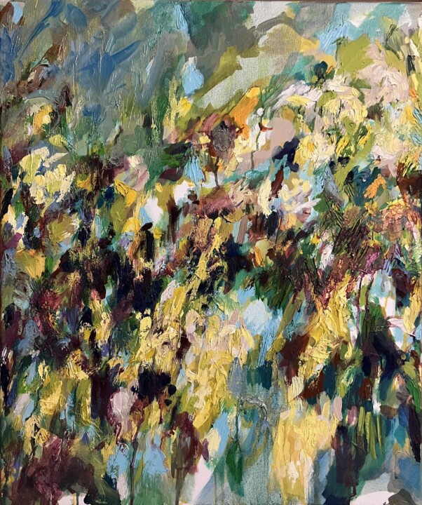 Painting titled "Grimpantes" by Stéphanie Bocquet, Original Artwork, Oil