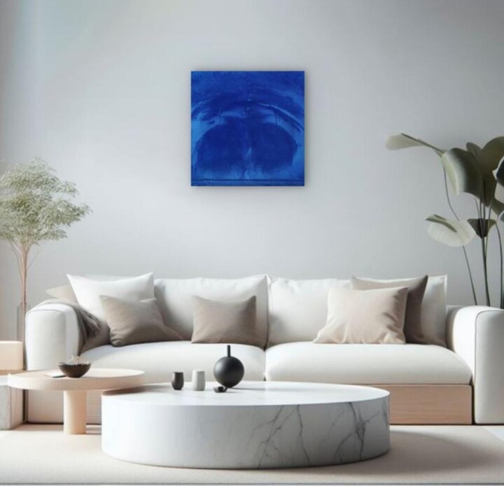 Photographie intitulée "Empreinte bleue" par Jean Robert Franco, Œuvre d'art originale, Tirage argentique