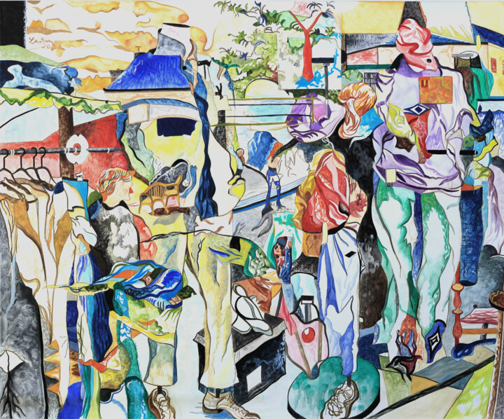 Painting titled "Openclothes " by Lautum, Original Artwork, Oil