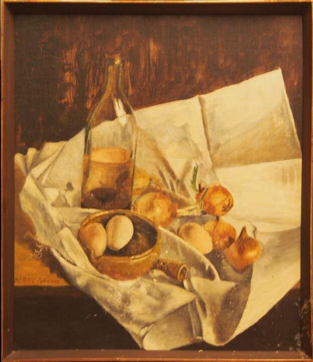 Painting titled "Nature morte à la b…" by Faby75, Original Artwork, Oil