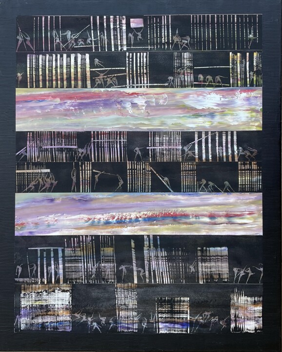 Painting titled "Vibrations " by Roland Bousquet, Original Artwork, Acrylic