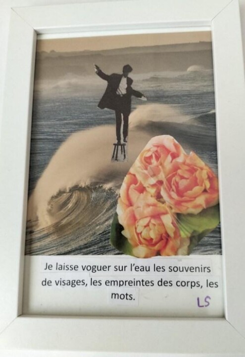 Collages titled "AMOURS FANTOMES" by Lielie Sellier, Original Artwork, Paper