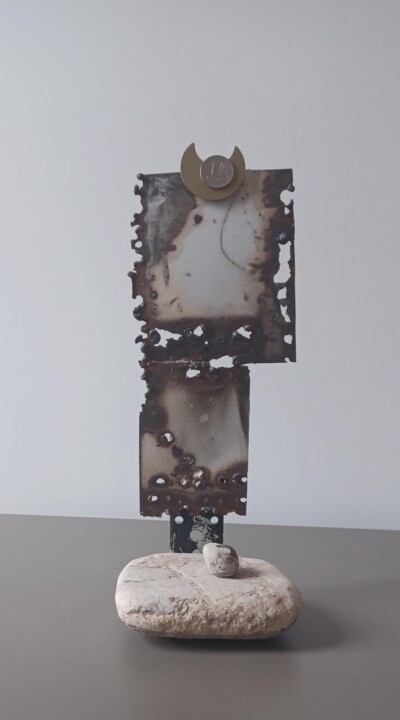 Sculpture titled "La Bocca" by Serge Maronese, Original Artwork, Metals