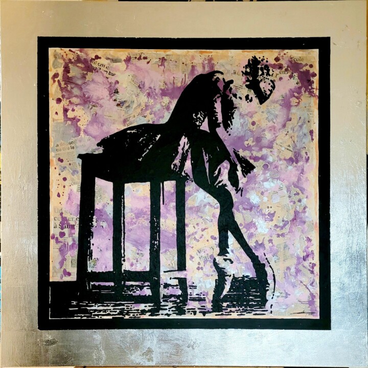 "L'envers du décor" başlıklı Kolaj Microcosme tarafından, Orijinal sanat, Akrilik