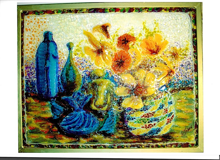 Painting titled "bouquetFlacons 001" by Danart, Original Artwork