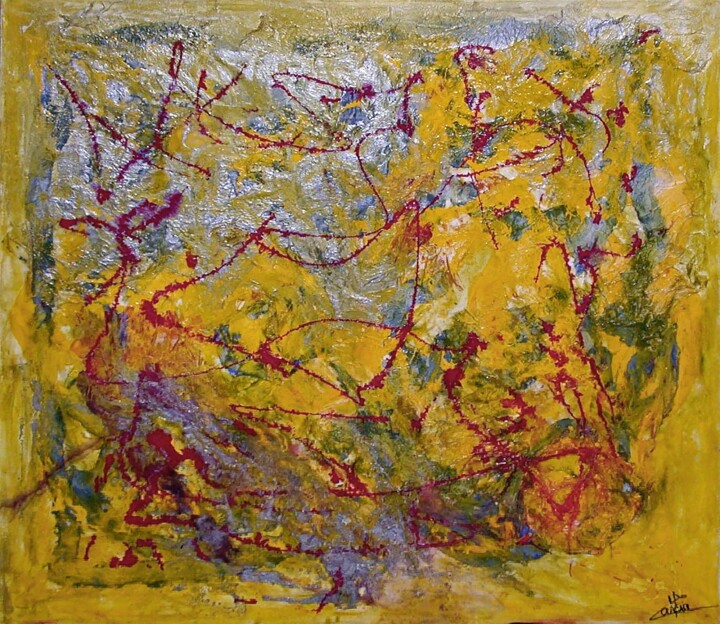 Collages titled "PUR SANG" by Zahia, Original Artwork, Acrylic