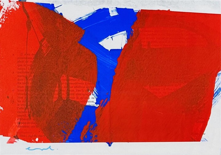 Peinture intitulée "N12" par Norbert Engel, Œuvre d'art originale, Gouache