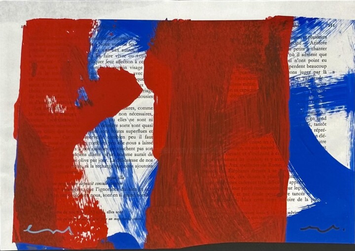 Drawing titled "N7" by Norbert Engel, Original Artwork, Gouache