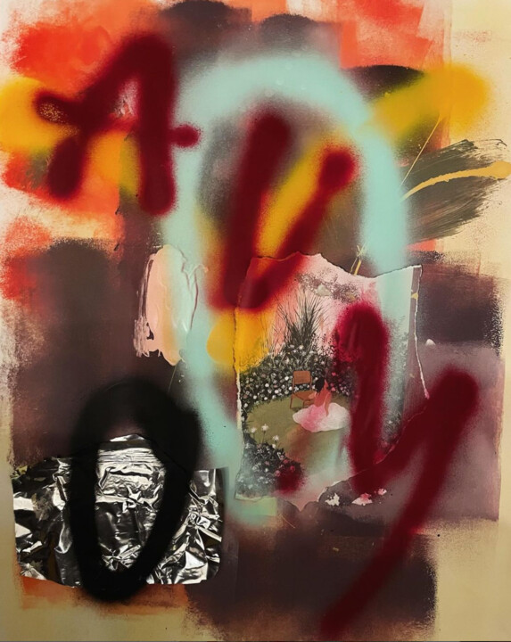 Collages titled "Observe" by Charles Le Doux, Original Artwork, Acrylic