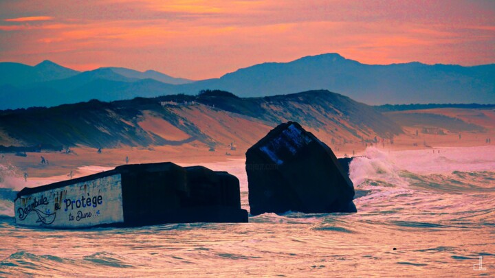 Printmaking titled "La dune" by Christian Lefevre, Original Artwork, Aluminium