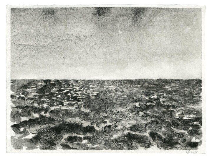 Horizon, mer baltique (Suède,Tara Europa, #06) Tekening, 7,5x10,2 in