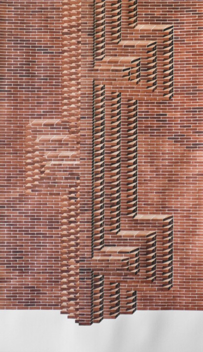 Les murs de Babel II (2) Drawing, 32.7x18.9 in