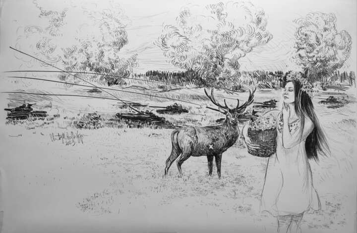 Drawing titled "Final Trilogy part…" by Christophe Avella Bagur, Original Artwork, Paper